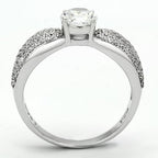 Jewellery Kingdom Ladies Engagement Cz Sterling Silver Micro Pave Solitaire 2 Carat Ring - Jewelry Rings - British D'sire