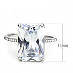 Jewellery Kingdom Ladies Engagement Emerald Accents 8k Stainless Steel Ring - Rings - British D'sire