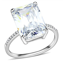 Jewellery Kingdom Ladies Engagement Emerald Accents 8k Stainless Steel Ring - Rings - British D'sire