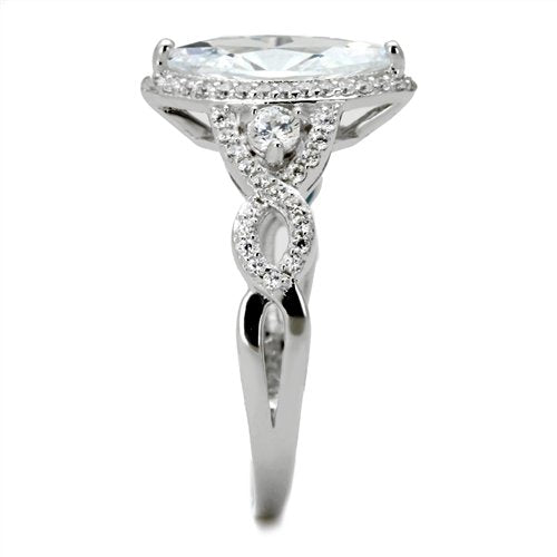 Jewellery Kingdom Ladies Engagement Marquise 2.50K Ring (Silver) - Engagement Ring - British D'sire