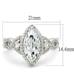 Jewellery Kingdom Ladies Engagement Marquise 2.50K Ring (Silver) - Engagement Ring - British D'sire