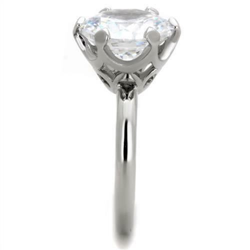 Jewellery Kingdom Ladies Engagement Solitaire 10.79k Stainless Steel 14mm Ring (Silver) - Rings - British D'sire