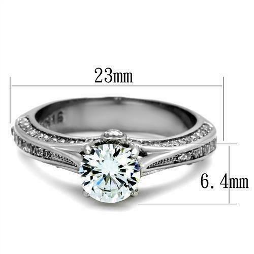 Jewellery Kingdom Ladies Engagement Solitaire 1K Stainless Steel Ring - Rings - British D'sire