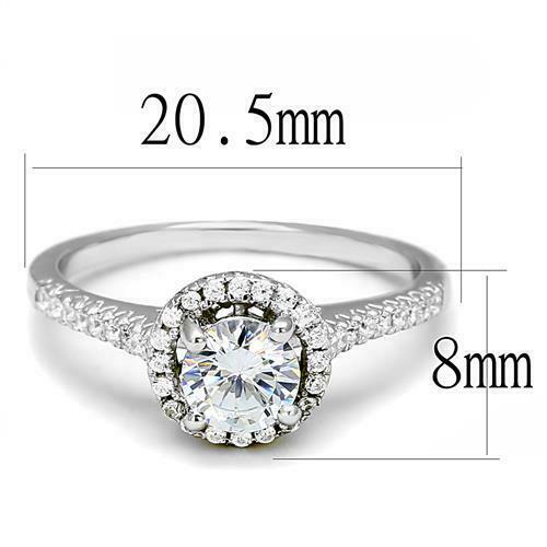 Jewellery Kingdom Ladies Engagement Solitaire Accents 1.75k Ring (Silver) - Engagement Rings - British D'sire