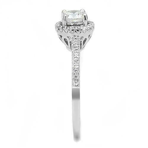 Jewellery Kingdom Ladies Engagement Solitaire Accents 1.75k Ring (Silver) - Engagement Rings - British D'sire Main image