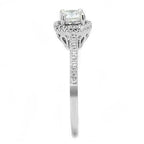 Jewellery Kingdom Ladies Engagement Solitaire Accents 1.75k Ring (Silver) - Engagement Rings - British D'sire