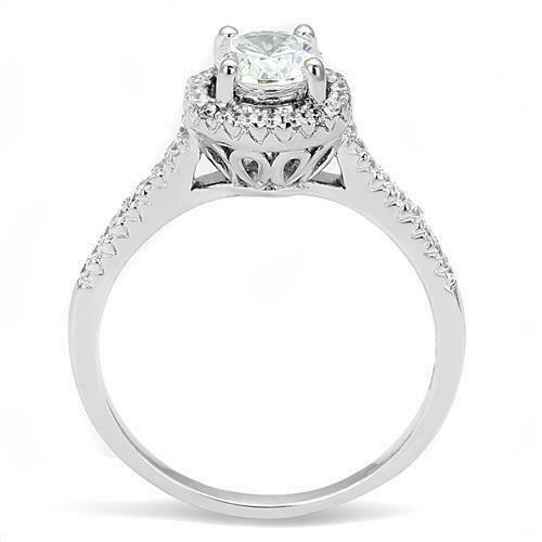 Jewellery Kingdom Ladies Engagement Solitaire Accents 1.75k Ring (Silver) - Engagement Rings - British D'sire