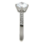 Jewellery Kingdom Ladies Engagement Solitaire Accents Stainless Steel Sparkle 2.75k Ring - Jewelry Rings - British D'sire