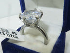 Jewellery Kingdom Ladies Engagement Solitaire Cz 10K Stainless Steel Ring Silver - Rings - British D'sire