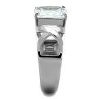 Jewellery Kingdom Ladies Engagement Solitaire Pretty Stainless Steel Ring (Silver) - Rings - British D'sire