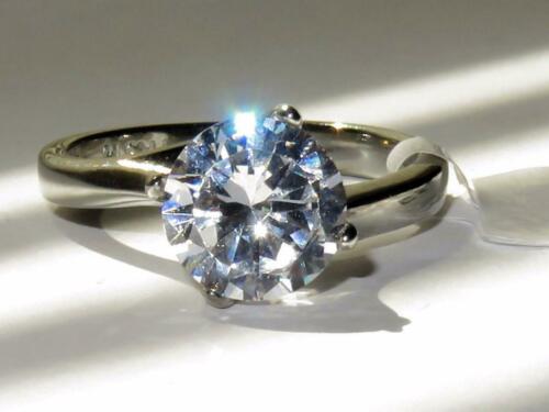 Jewellery Kingdom Ladies Engagement Solitaire Sparkle 1.5k Stainless Steel Ring (Silver) - Rings - British D'sire