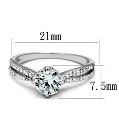 Jewellery Kingdom Ladies Engagement Solitaire Sterling Accents 2K Handmade Ring (Silver) - Rings - British D'sire