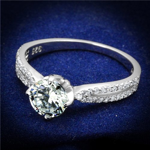 Jewellery Kingdom Ladies Engagement Solitaire Sterling Silver Accents 2K Handmade Ring Secondary image