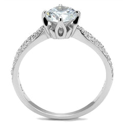Jewellery Kingdom Ladies Engagement Solitaire Sterling Accents 2K Handmade Ring (Silver) - Rings - British D'sire