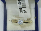 Jewellery Kingdom Ladies Engagement Solitaire Super Sparkling 0.45k Ring (Gold) - Rings - British D'sire