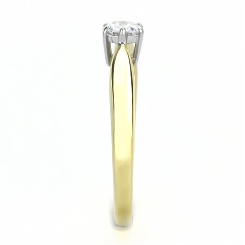 Jewellery Kingdom Ladies Engagement Solitaire Super Sparkling 0.45k Ring (Gold) - Rings - British D'sire