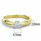 Jewellery Kingdom Ladies Engagement Solitaire Super Sparkling 0.45k Ring (Gold) - Rings - British D'sire