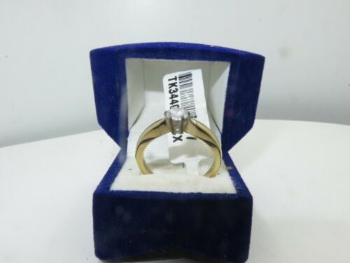 Jewellery Kingdom Ladies Engagement Solitaire Super Sparkling 0.45k Ring (Gold) - Rings - British D'sire