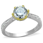 Jewellery Kingdom Ladies Engagement Sterling Solitaire 18K Ring (Silver) - Rings - British D'sire