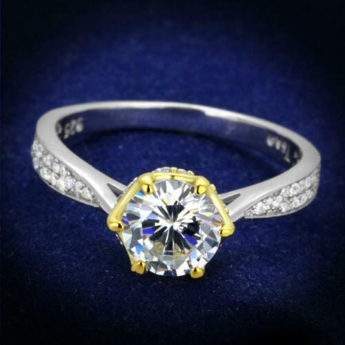 Jewellery Kingdom Ladies Engagement Sterling Solitaire 18K Ring (Silver) - Rings - British D'sire