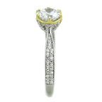 Jewellery Kingdom Ladies Engagement Sterling Solitaire 18K Ring (Silver) - Rings - British D'sire