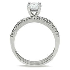 Jewellery Kingdom Ladies Engagement Wedding Band Cubic Zirconia 2 Carat Solitaire Ring Set (Silver) - Jewelry Rings - British D'sire