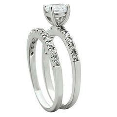 Jewellery Kingdom Ladies Engagement Wedding Band Cubic Zirconia 2 Carat Solitaire Ring Set (Silver) - Jewelry Rings - British D'sire