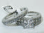 Jewellery Kingdom Ladies Engagement Wedding Princess Cut Two Carat Stainless Steel Ring Set (Silver) - Jewelry Rings - British D'sire
