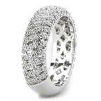 Jewellery Kingdom Ladies Eternity Band 7mm Wide Cubic Zirconia Sparkling Silver Ring - Jewelry Rings - British D'sire