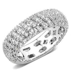 Jewellery Kingdom Ladies Eternity Band 7mm Wide Cubic Zirconia Sparkling Silver Ring - Jewelry Rings - British D'sire