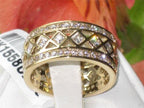Jewellery Kingdom Ladies Eternity Gold Band Full Steel 9mm Wedding Princess Cut Ring - Jewelry Rings - British D'sire