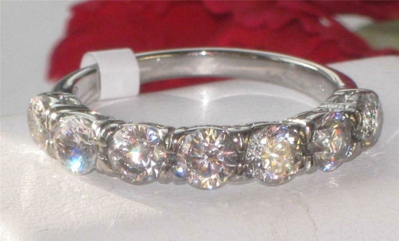 Jewellery Kingdom Ladies Eternity Ring 4mm Stainless Steel Simulated Diamonds 1.50 - Jewelry Rings - British D'sire