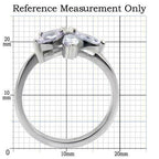 Jewellery Kingdom Ladies Flower Amethyst Marquise Stainless Steel Ring (Silver) - Rings - British D'sire