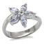 Jewellery Kingdom Ladies Flower Amethyst Marquise Stainless Steel Ring (Silver) - Rings - British D'sire