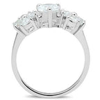 Jewellery Kingdom Ladies Flower Sterling Silver Cubic Zirconia 3 Carat Sparkling Pear Ring - Jewelry Rings - British D'sire