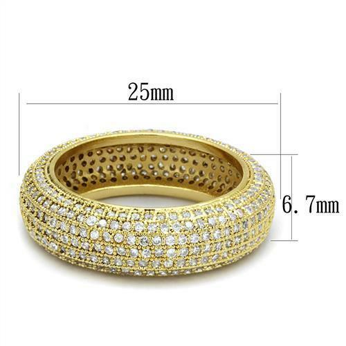 Jewellery Kingdom Ladies Full Eternity 7mm Wedding Pave Gold Ring Band Secondary image