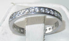 Jewellery Kingdom Ladies Full Eternity Band 2.8mm Stainless Steel Ring (Silver) - Rings - British D'sire