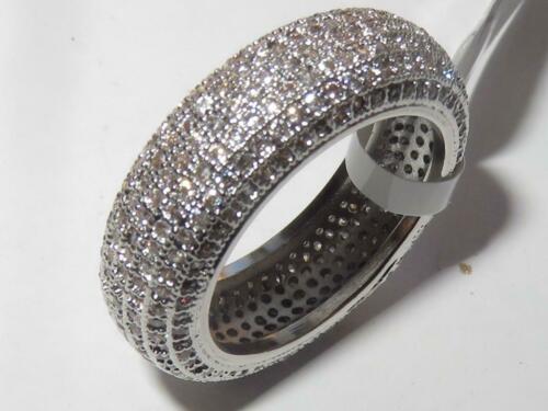 Jewellery Kingdom Ladies Full Eternity Band 7mm Rhodium Stone Ring (Silver) Secondary image
