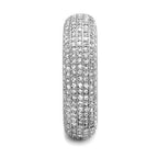 Jewellery Kingdom Ladies Full Eternity Band Cz Silver Rhodium 7mm Wide Wedding Ring - Jewelry Rings - British D'sire