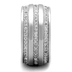 Jewellery Kingdom Ladies Full Eternity Band Cz Silver Rhodium Wedding Triple Row Ring - Jewelry Rings - British D'sire