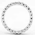 Jewellery Kingdom Ladies Full Eternity Band S Bar 3mm Simulated Diamonds Ring (Silver) - Rings - British D'sire