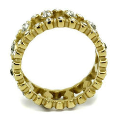 Jewellery Kingdom Ladies Full Eternity Marquise Black Diamond Steel Ring (Gold) - Jewelry Rings - British D'sire