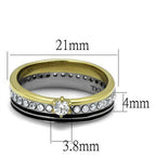 Jewellery Kingdom Ladies Full Eternity Set Solitaire Band Cz Cubic Zirconia Gold & Silver Ring - Jewelry Rings - British D'sire