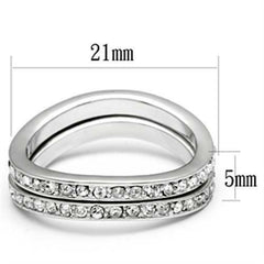 Jewellery Kingdom Ladies Full Eternity Stacking Bands 2 Pieces Rings (Silver) - Rings - British D'sire