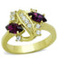 Jewellery Kingdom Ladies Gold Amethyst Marquise 18kt Steel Cubic Zirconia Elegant Ring (Purple) - Jewelry Rings - British D'sire