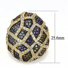 Jewellery Kingdom Ladies Gold Dome Amethyst Cz Ruby Aquamarine Peridot Multi Colour - Jewelry Rings - British D'sire