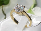 Jewellery Kingdom Ladies Gold Solitaire 1.50 Carat Cz Steel Cubic Engagement Ring - Jewelry Rings - British D'sire