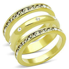 Jewellery Kingdom Ladies Gold Stacking Bands Rings Full Eternity Cubic Zirconia 10mm - Jewelry Rings - British D'sire