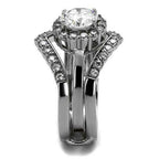 Jewellery Kingdom Ladies Guard Set 3 Carat Cz Wedding And Engagement Stainless Steel Ring - Jewelry Rings - British D'sire