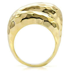 Jewellery Kingdom Ladies Hammered Band 18kt Yellow Steel No Stone Gold Ring - Jewelry Rings - British D'sire